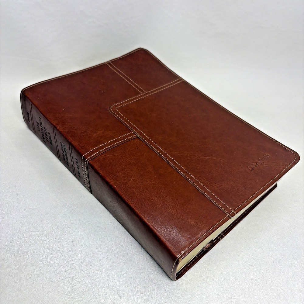 Tyndale Life Application Study Bible NLT Vegan Brown Leather Red Letter 2007